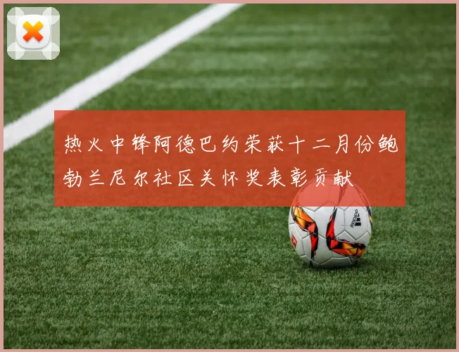 热火中锋阿德巴约荣获十二月份鲍勃兰尼尔社区关怀奖表彰贡献